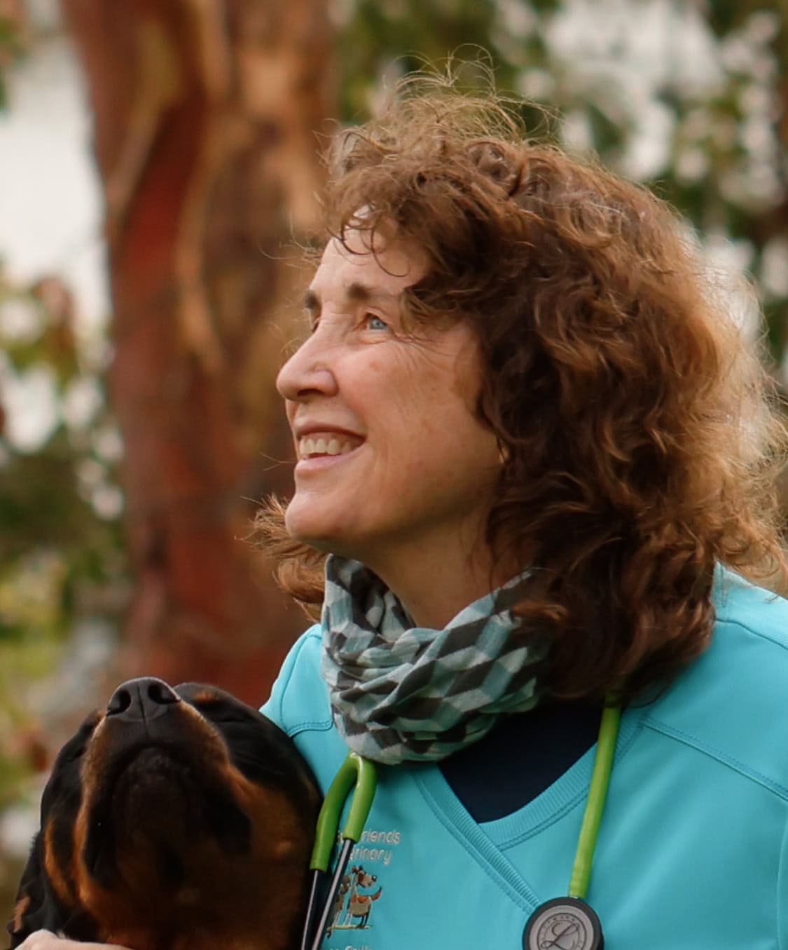 Lynette Browne and her Rottweiler